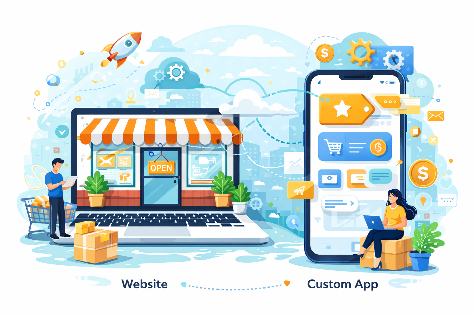 The Digital Ecosystem: Why Your Business Needs Both a Website and a Custom App
